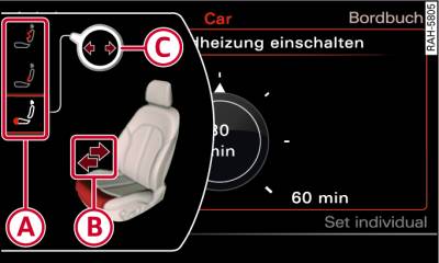 MMI Display: Sitzeinstellungen